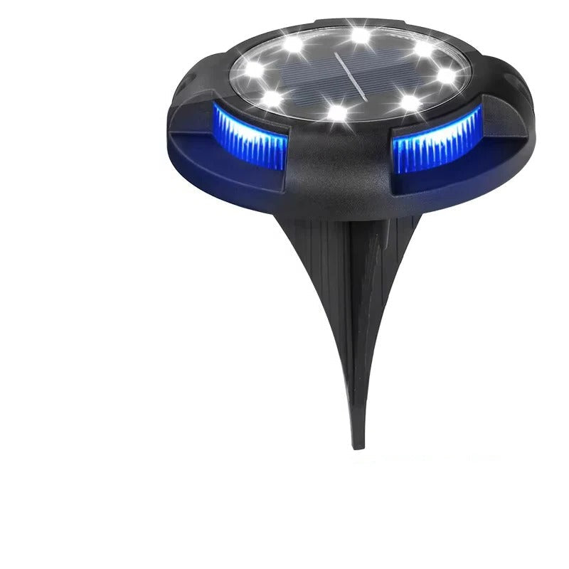 Outdoor Solar LED Ground Lights with Disk Style Design