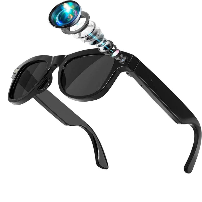 Smart Glasses with Built In Video Camera and Bluetooth Audio