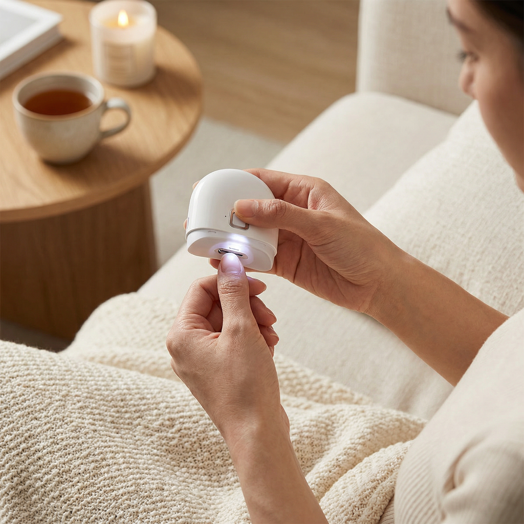 Rechargeable Electric Nail Trimmer with Built-In Light